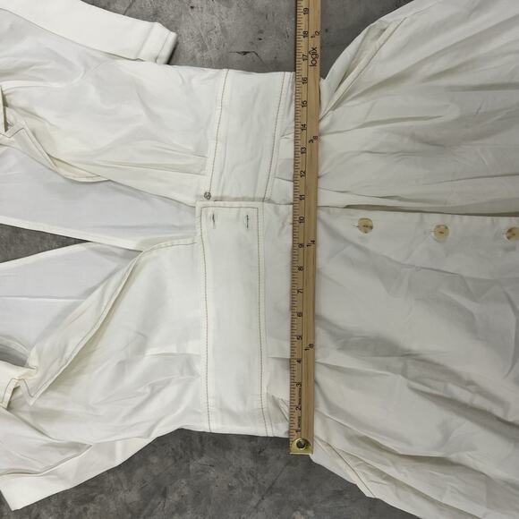 Maeve By Anthropologie Women White Short Sleeve Front Slit Poplin Shirt Dress 12 - Picture 3 of 10